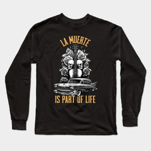 Día de Muertos Skull Chicano Style Long Sleeve T-Shirt